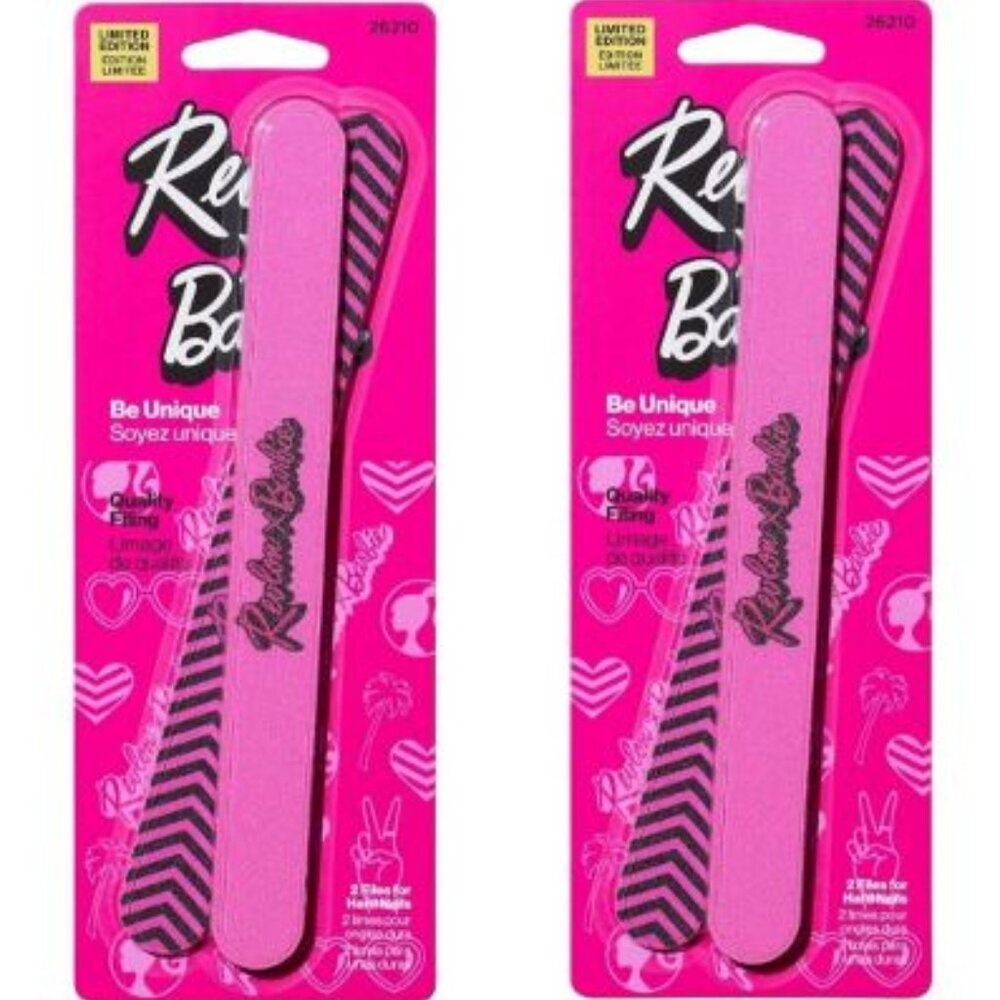 2 pcs Revlon x Barbie Expert Nail Shapers 2 Files for Hard Nails 26210